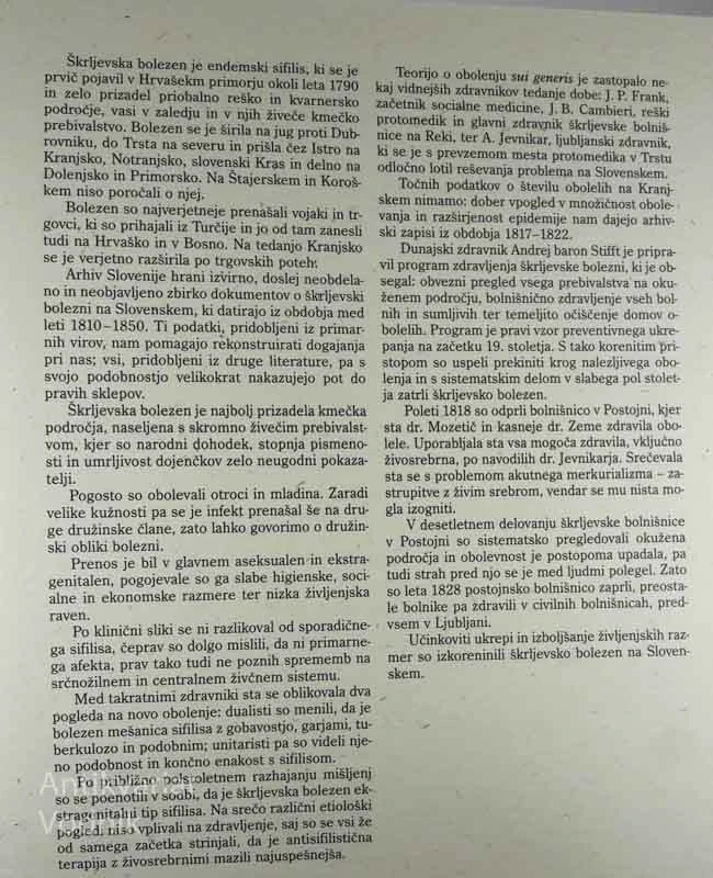 ENDEMSKI SIFILIS – ŠKRLJEVSKA BOLEZEN NA SLOVENSKEM, Zvonka Zupanič Slavec