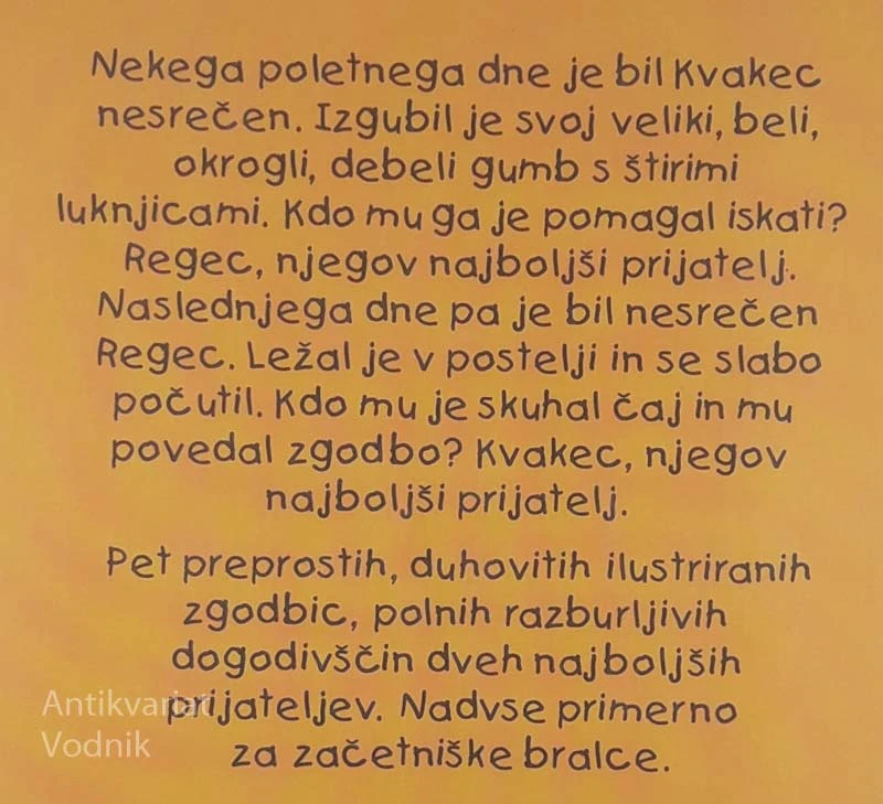 REGEC IN KVAKEC; NAJBOLJŠA PRIJATELJA, Arnold Lobel
