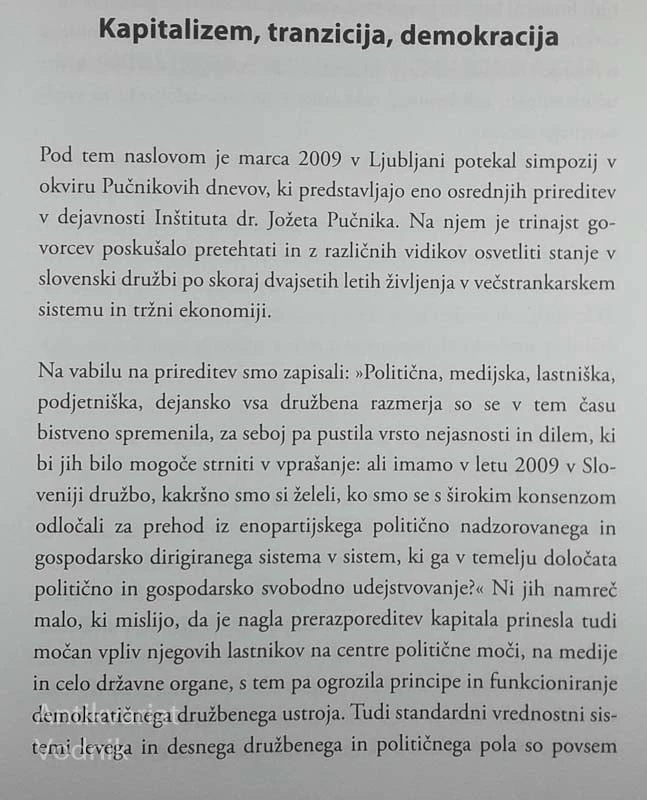 KAPITALIZEM, TRANZICIJA, DEMOKRACIJA