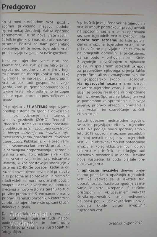 TERENSKI PRIROČNIK ZA PREPOZNAVANJE TUJERDONIH VRST V GOZDOVIH