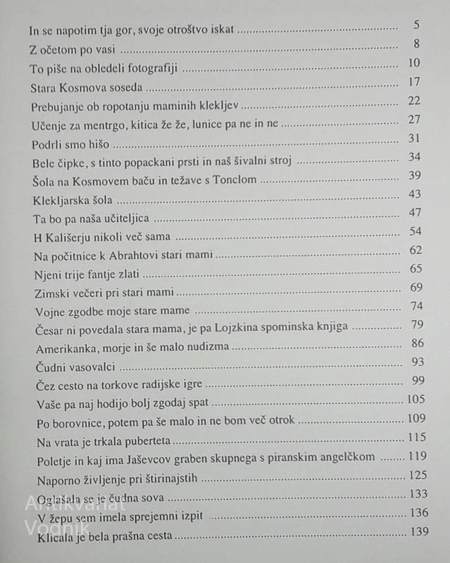 PODOBE IZ ČIPKASTE PREJE, Tončka Stanonik