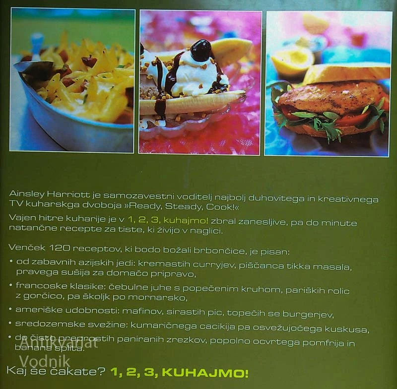 1, 2, 3, KUHAJMO!; 120 ODLIČNIH HITRIH RECEPTOV, Ainsley Harriott
