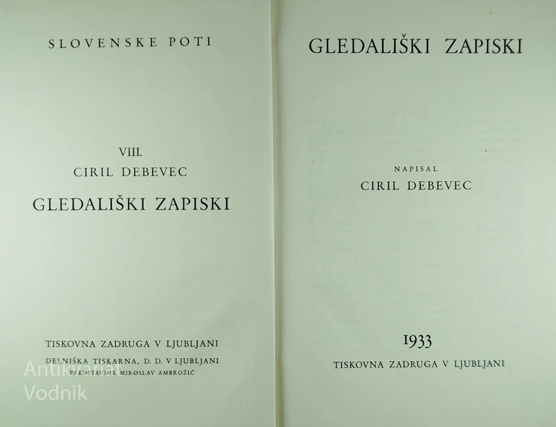 GLEDALIŠKI ZAPISKI, Ciril Debevec