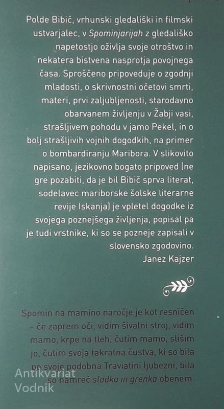 SPOMINJARIJE, Polde Bibič