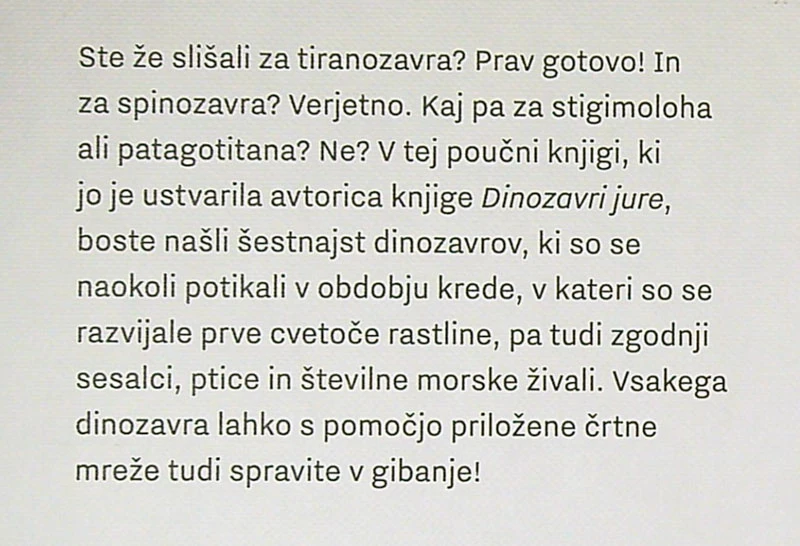 PO SLEDEH VELIKANOV: DINOZAVRI KREDE, Maša P. Žmitek