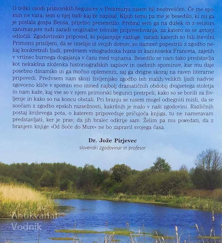 OD SOČE DO MURE: POT ISTRSKIH IN PRIMORSKIH BEGUNCEV, Stanko Bensa