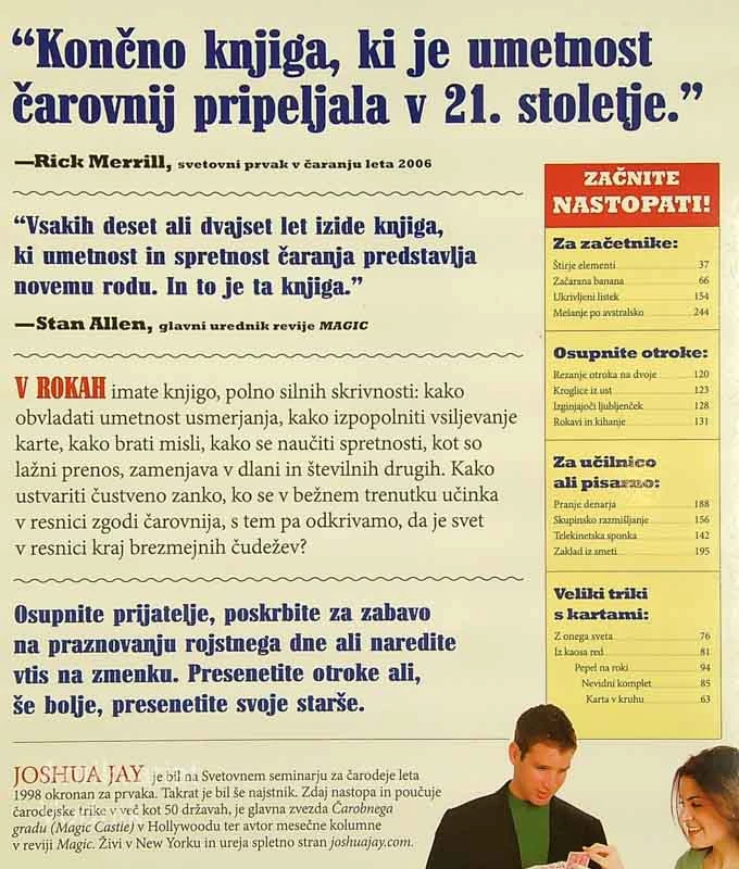 ČARAJMO; POPOLN TEČAJ, Joshua Jay