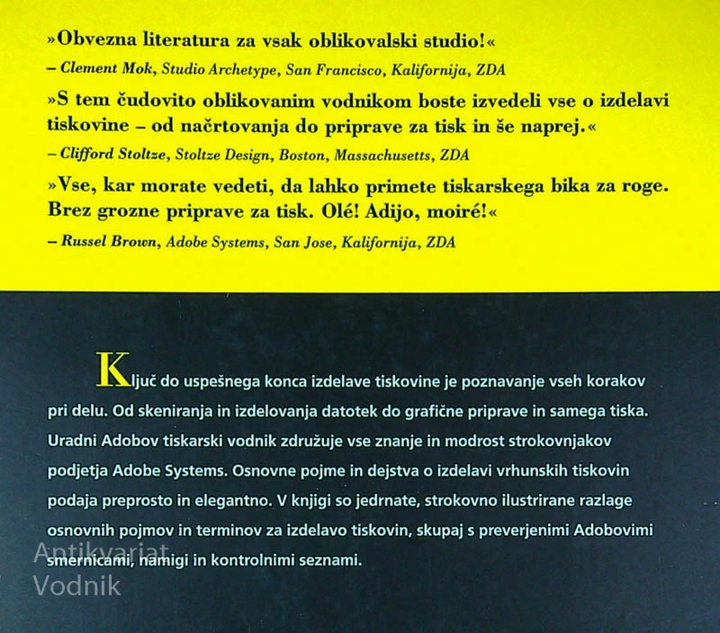 OD ZAMISLI DO TISKOVINE; PRIROČNIK ZA PRIPRAVO ZA TISK