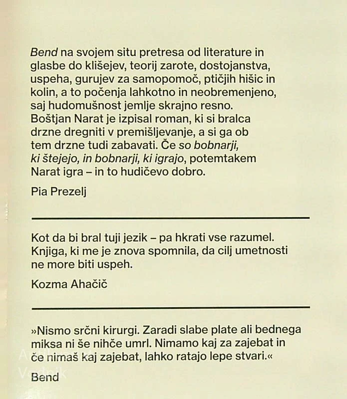 BEND, Boštjan Narat