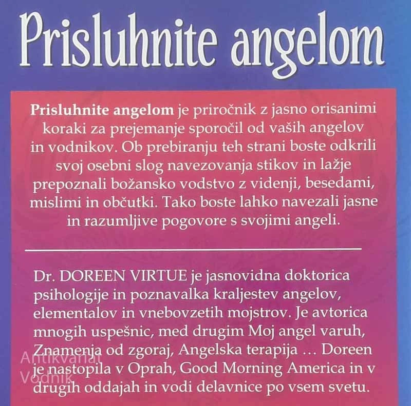 PRISLUHNITE ANGELOM, dr. Doreen Virtue