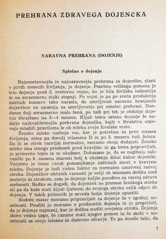 PREHRANA ZDRAVEGA IN BOLNEGA DOJENČKA, dr. Leo Matajc, M. Košak