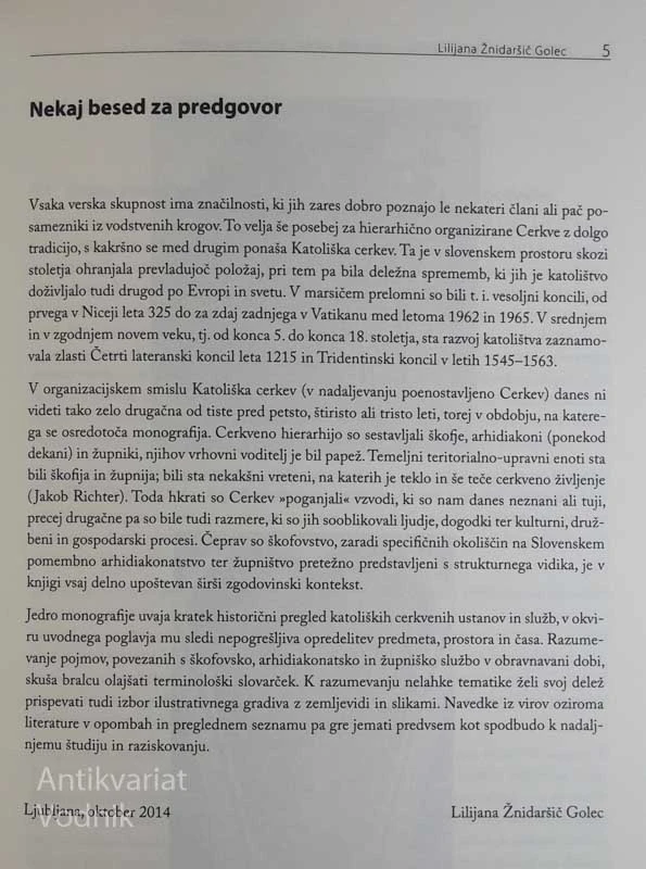 CERKVENE USTANOVE IN SLUŽBE V ZGODNJEM NOVEM VEKU NA SLOVENSKEM
