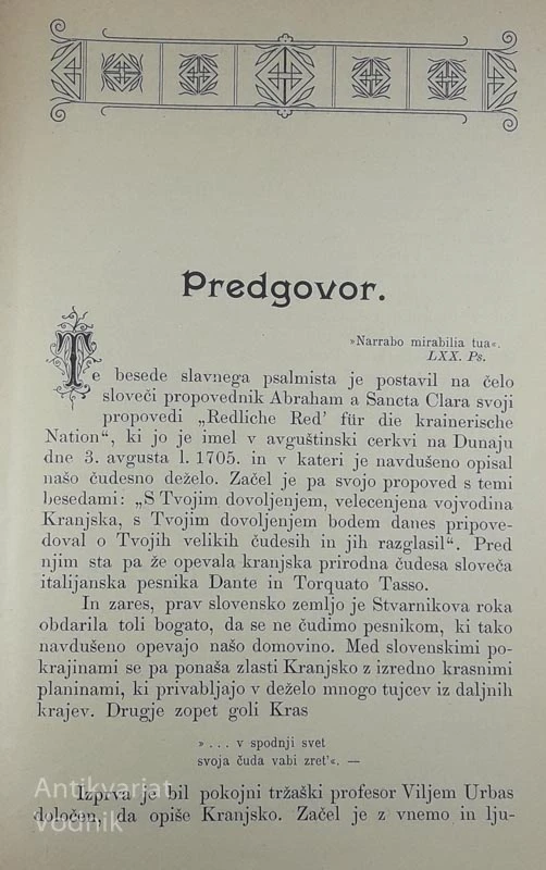 VOJVODINA KRANJSKA, Fr. Orožen