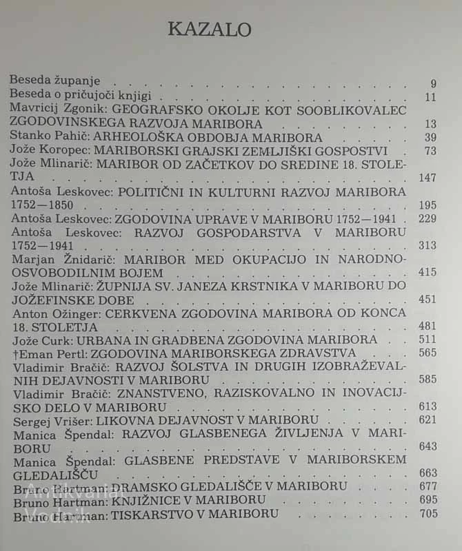 MARIBOR SKOZI STOLETJA, več avtorjev