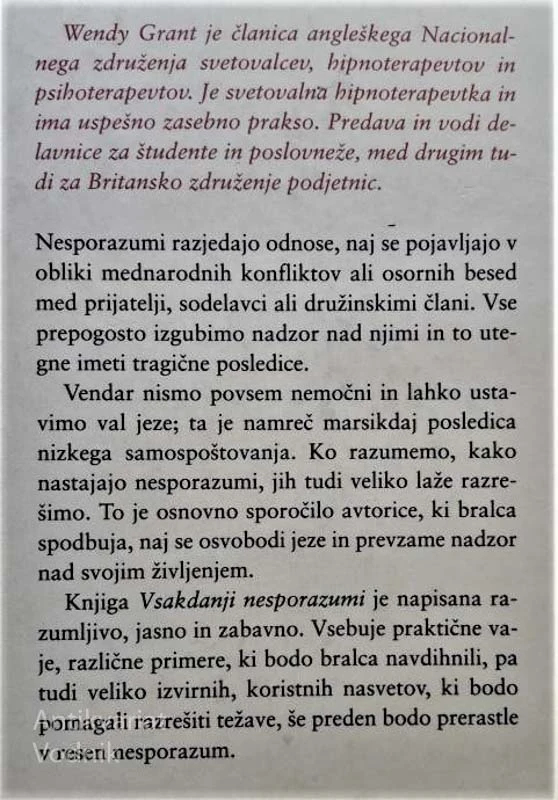VSAKDANJI NESPORAZUMI, Wendy Grant