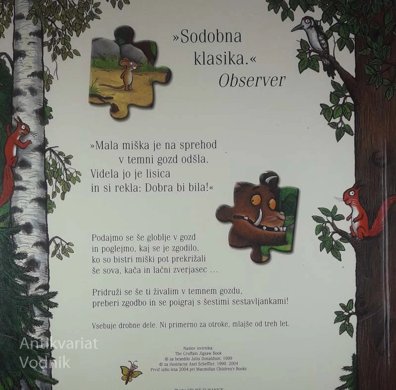 ZVERJAŠČEVA SESTAVLJANKA, Julia Donaldson in Axel Scheffler