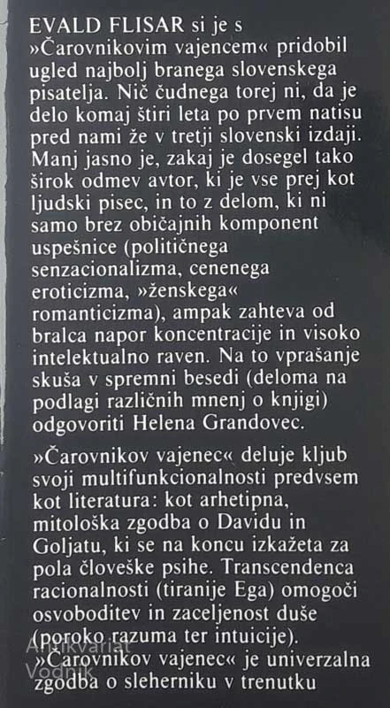 ČAROVNIKOV VAJENEC, Evald Flisar