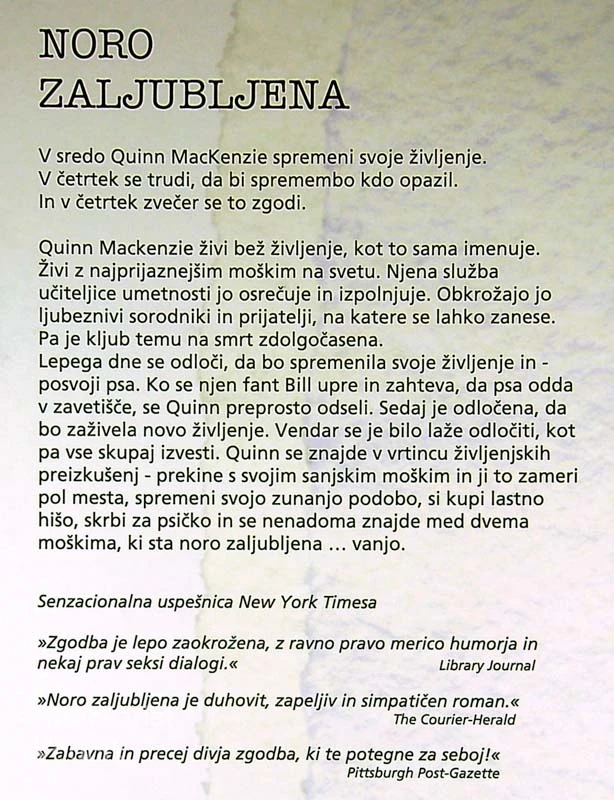 NORO ZALJUBLJENA, Jennifer Crusie