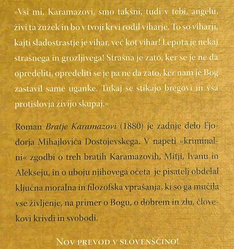 BRATJE KARAMAZOVI, Fjodr M. Dostojevski