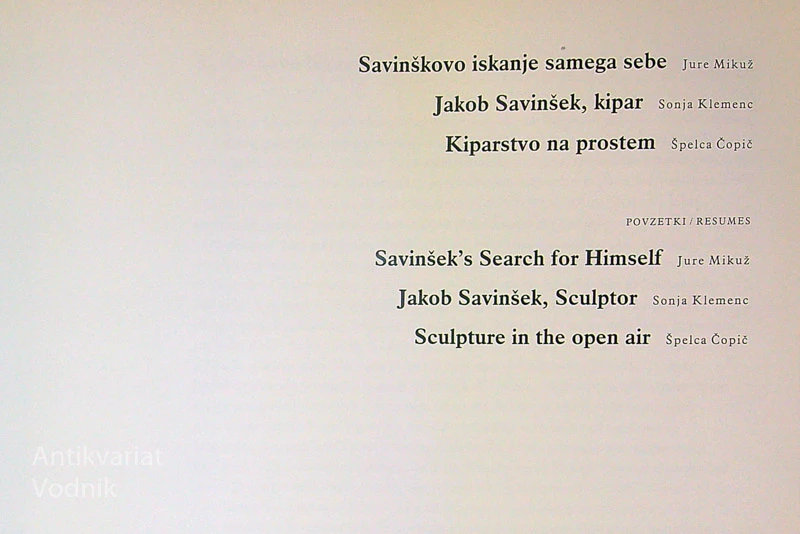 JAKOB SAVINŠEK 1922-1961; RETROSPEKTIVNA RAZSTAVA