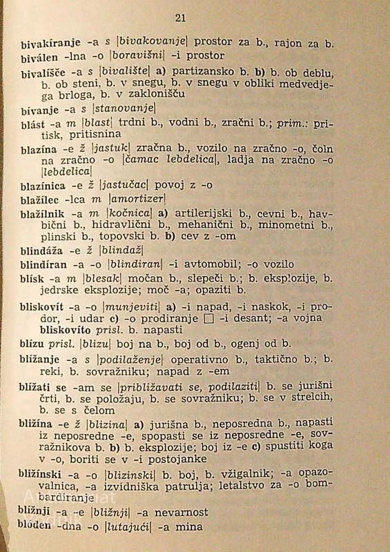 VOJAŠKI SLOVAR