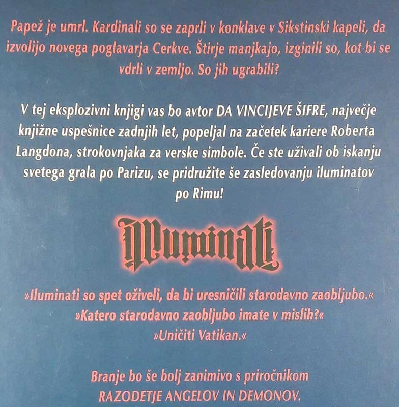 ANGELI IN DEMONI, Dan Brown