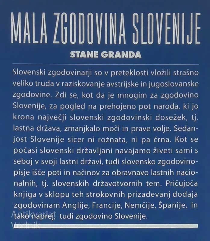 MALA ZGODOVINA SLOVENIJE, Stane Granda
