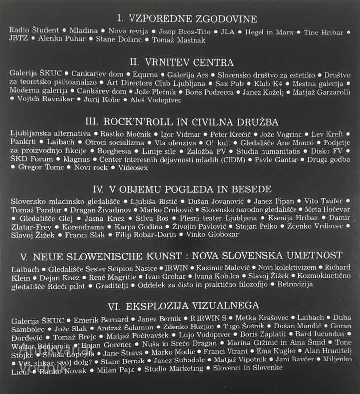 LJUBLJANA; OSEMDESETA LETA V UMETNOSTI IN KULTURI