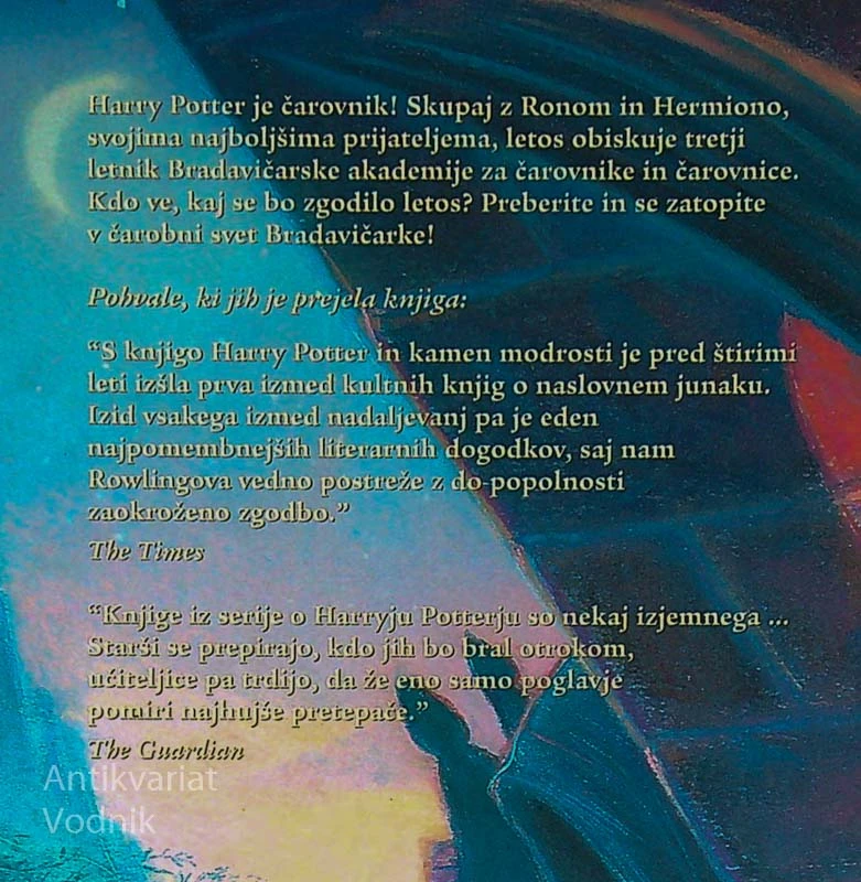 HARRY POTTER JETNIK IZ AZKABANA, J. K. Rowling (prva izdaja)