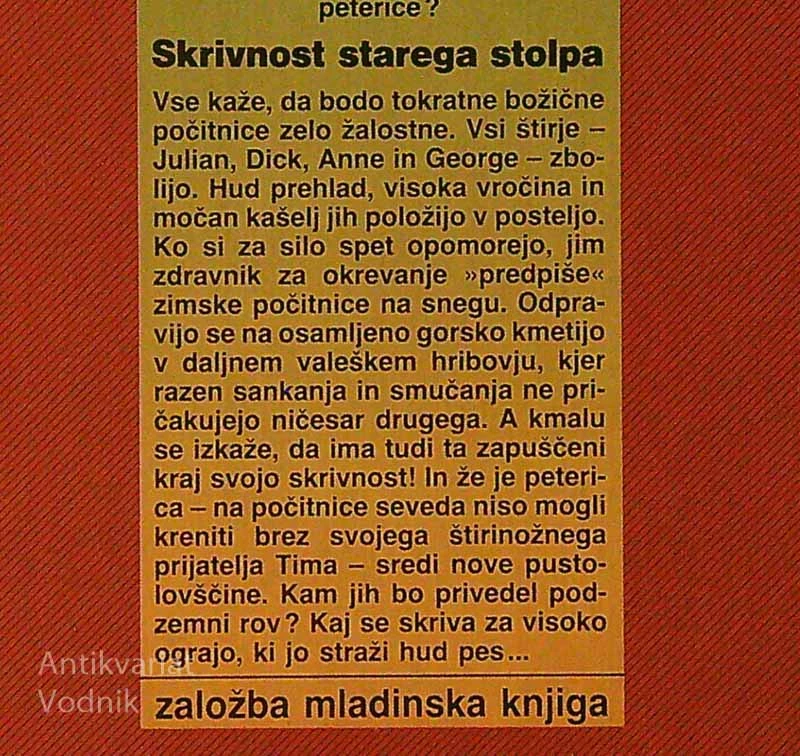 5 PRIJATELJEV; LETALA V VIHARNI NOČI, Enid Blyton