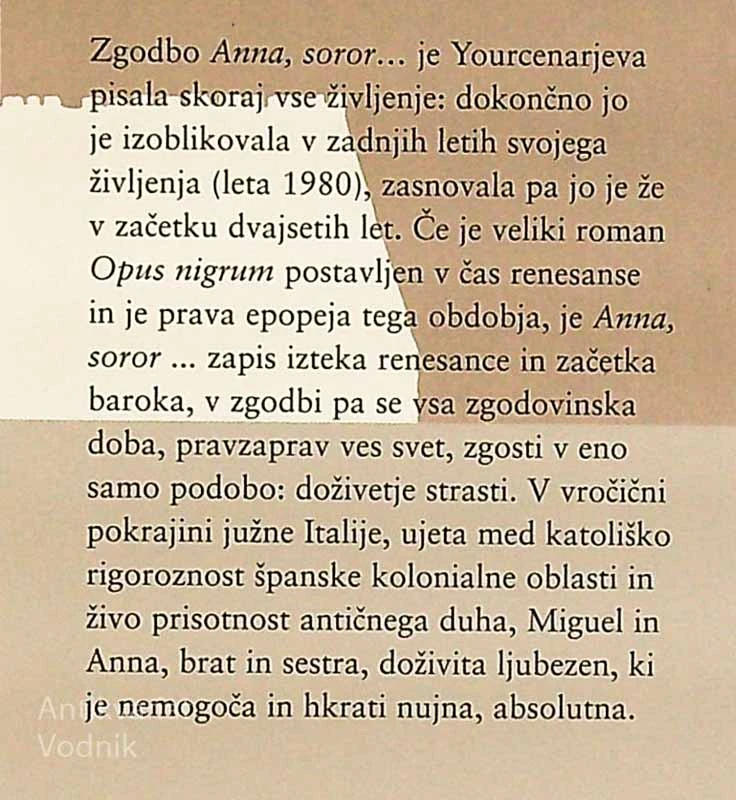 ANNA, SOROR …, Marguerite Yourcenar