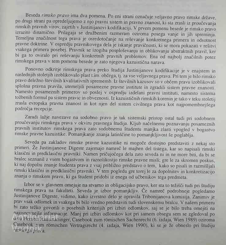 PRIMERI IZ RIMSKEGA PRAVA, Janez Kranjc