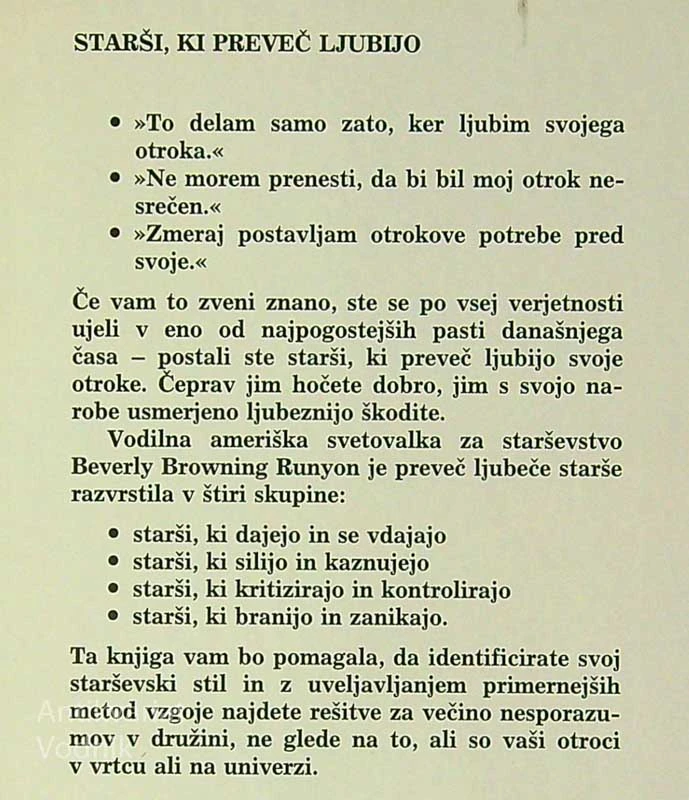 STARŠI, KI PREVEČ LJUBIJO, Beverly Browning Runyon