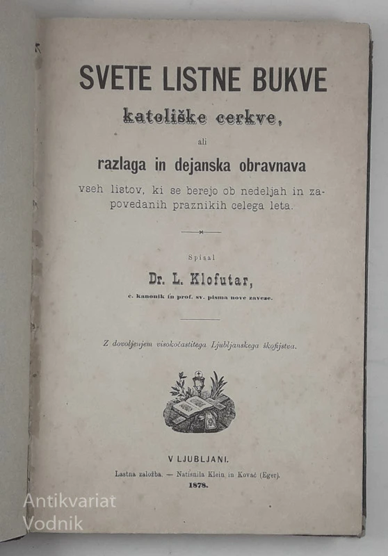 SVETNE LISTNE BUKVE KATOLIŠKE CERKVE, dr. L. Kofutar