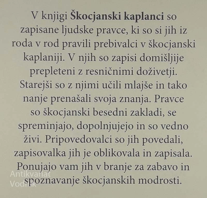 ŠKOCJANSKI KAPLANCI, Jasna Majda Peršolja