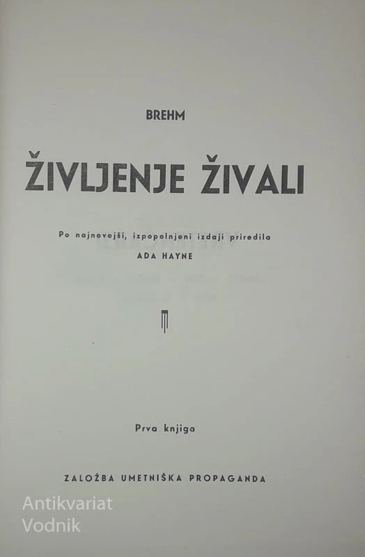 ŽIVLJENJE ŽIVALI, Brehm