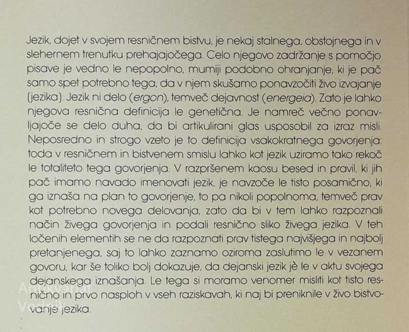 O RAZLIČNOSTI ČLOVEŠKE JEZIKOVNE ZGRADBE, Wilhelm von Humboldt