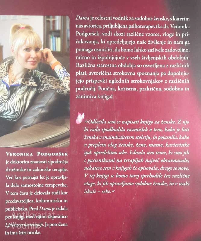 DAMA; CELOSTNI VODNIK ZA SODOBNO ŽENSKO, Dr. Veronika Podgoršek