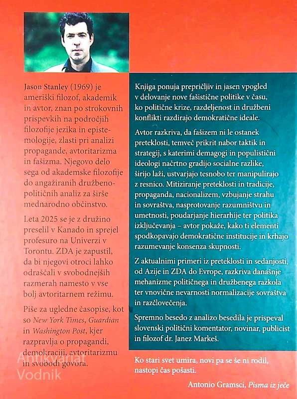 KAKO DELUJE FAŠIZEM; POLITIKA NAS IN NJIH, Jason Stanley