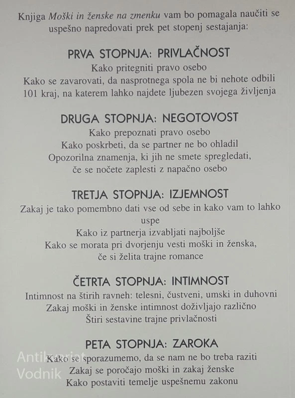 MOŠKI IN ŽENSKE NA ZMENKU, Dr. John Gray