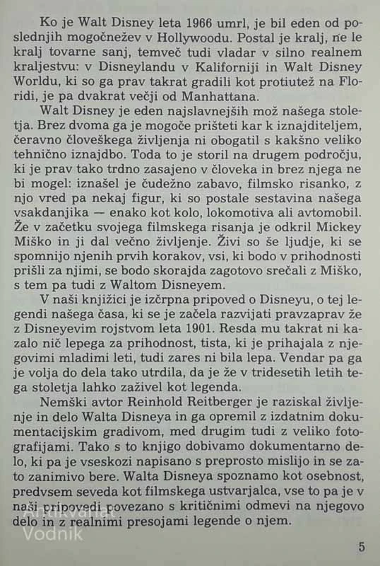 WALT DISNEY, Reinhold Reitberger