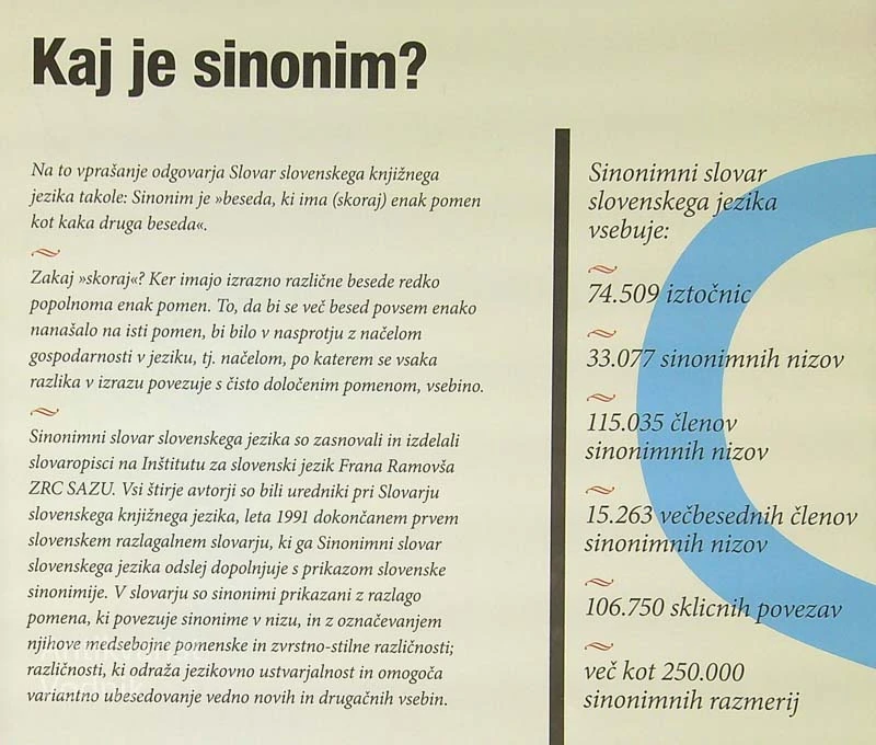 SINONIMNI SLOVAR SLOVENSKEGA JEZIKA, več avtorjev