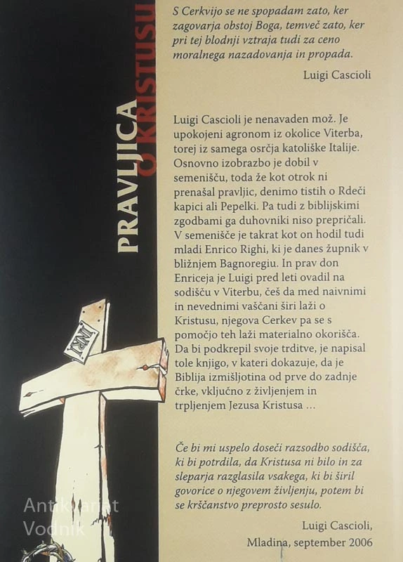 PRAVLJICA O KRISTUSU, Luigi Cascioli