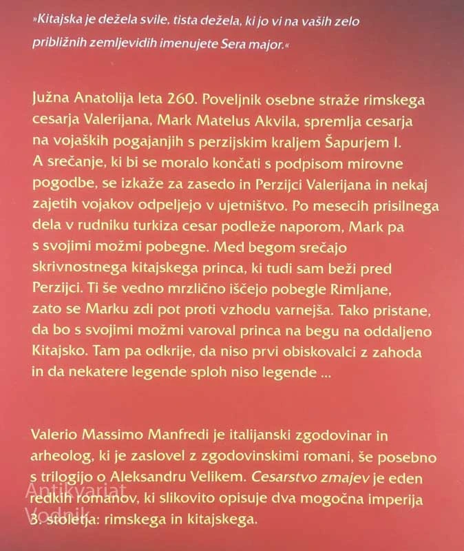 CESARSTVO ZMAJEV, Valerio Massimo Manfredi