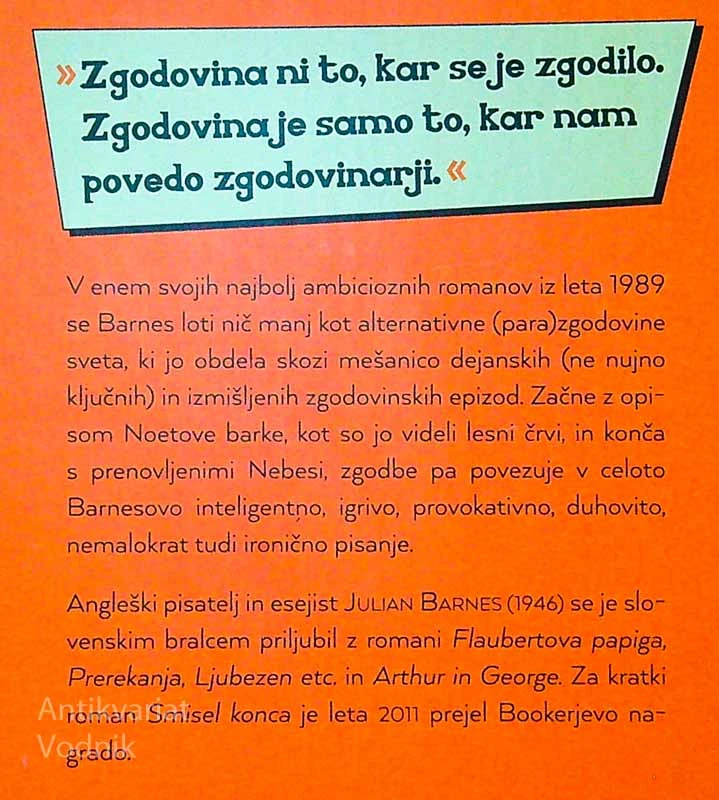 ZGODOVINA SVETA V DESETIH POGLAVJIH IN POL, Julian Barnes