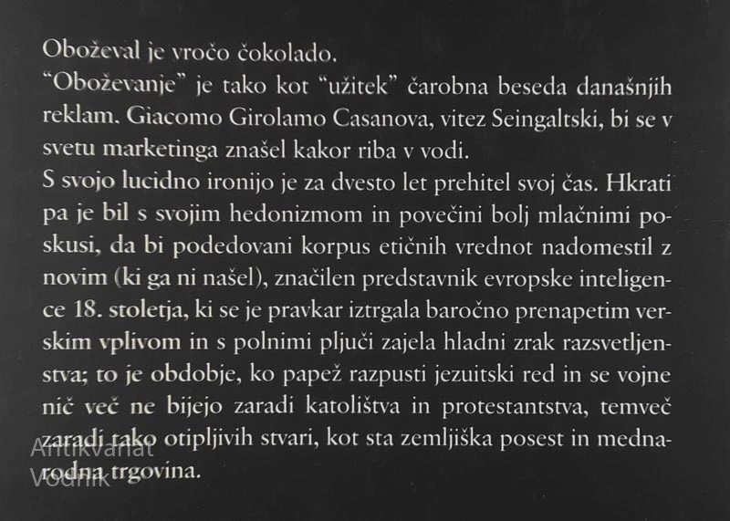 ZGODBA MOJEGA ŽIVLJENJA, G. G, Casanova