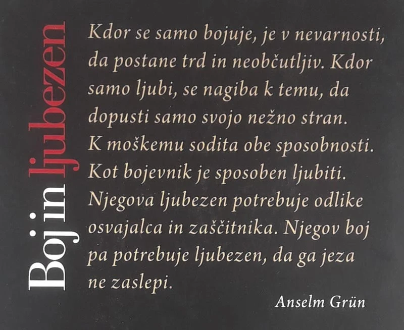 BOJ IN LJUBEZEN, Anselm Grun