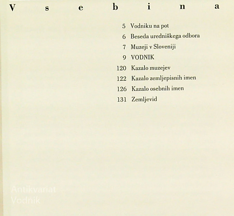 VODNIK PO SLOVENSKIH MUZEJIH