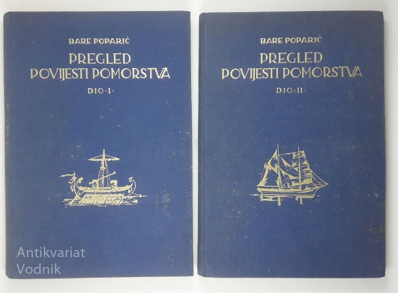 ZBIRKA DVEH KNJIG PREGLED POVIJESTI POMORSTVA, Bare Poparić