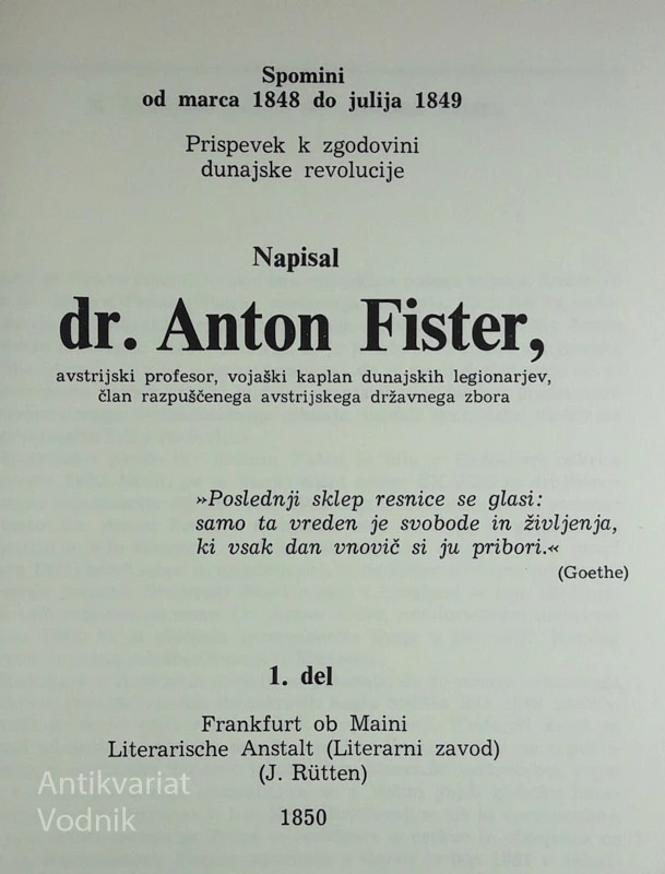 IZBRANI SPISI, 4 deli, Anton Fister